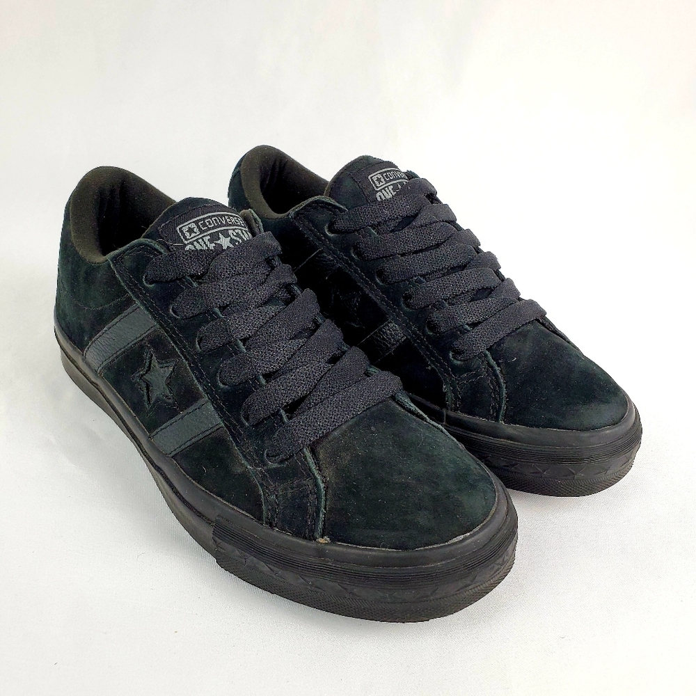 Converse One Star Ox Black Suede Unisex Shoes
